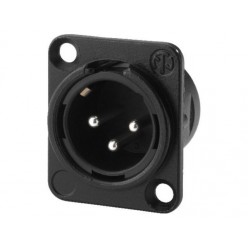 Monacor NC-3MDL1BAG Wtyk montażowy XLR NEUTRIK, 3-pinowy